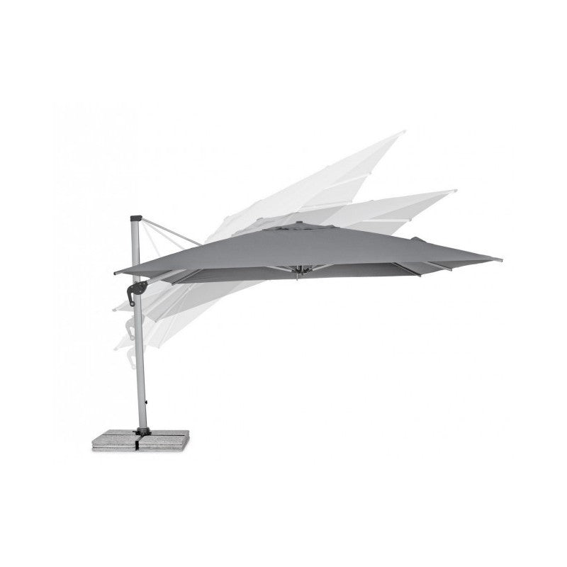 Ombrellone a braccio Ines 4 x 4 Grigio palo girevole
