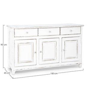 Credenza rustica Colette 3 ante 3 cassetti