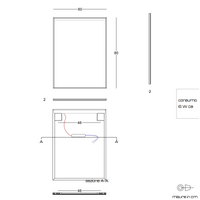 Specchio 60x80 con fascia a led retroilluminato