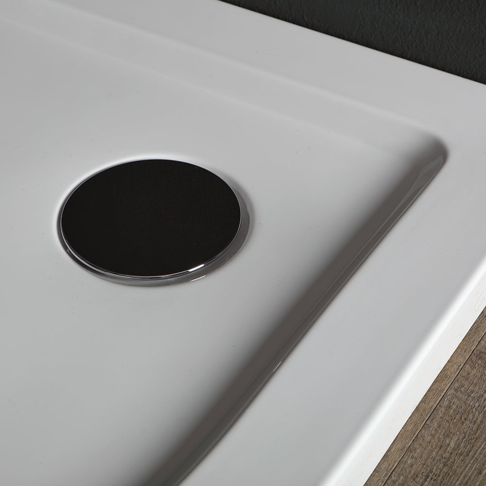 Piatto doccia semicircolare 80 cm acrilico