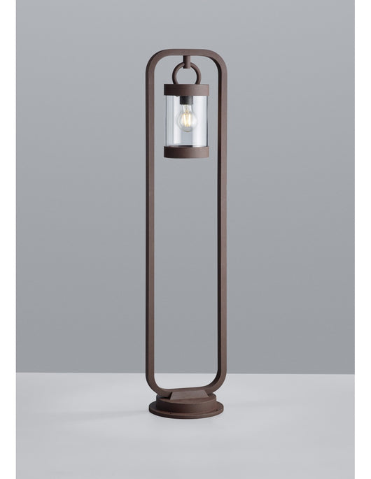 Palo Da Esterno Sambesi Ruggine H100 cm Sensore Crepuscolare IP44 Trio Lighting