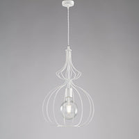 Lampadario moderno bianco urban industrial cm 35