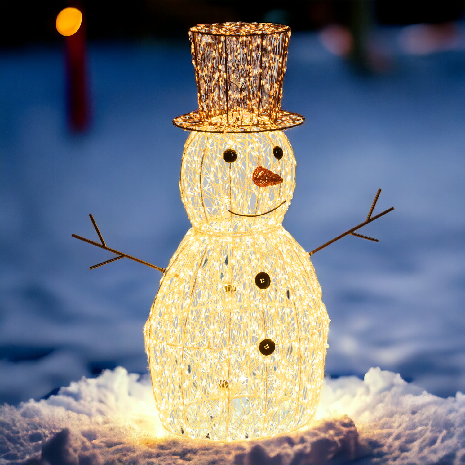 Pupazzo di neve 3D H70cm con MicroLED