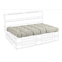 Cuscino in tessuto beige seduta pallet Poly
