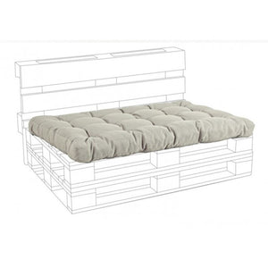 Cuscino in tessuto beige seduta pallet Poly