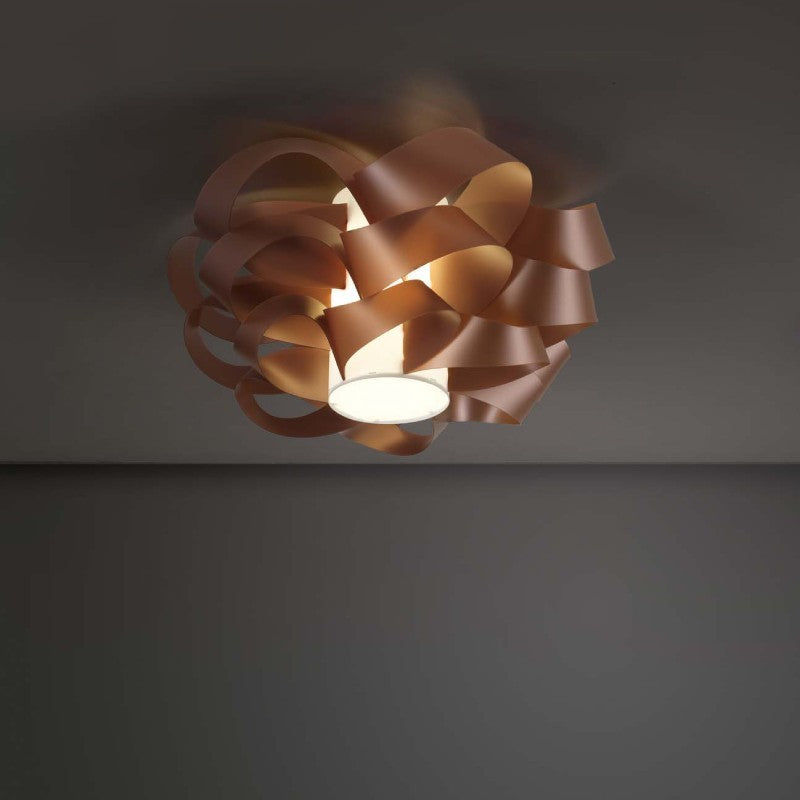 Plafoniera una luce CLOUD Rame diametro 50x h24 cm