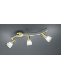 Faretto Da Soffitto 3 Luci Orientabile Levisto Ottone Trio Lighting
