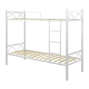 Letto a castello in metallo bianco 194x80x160
