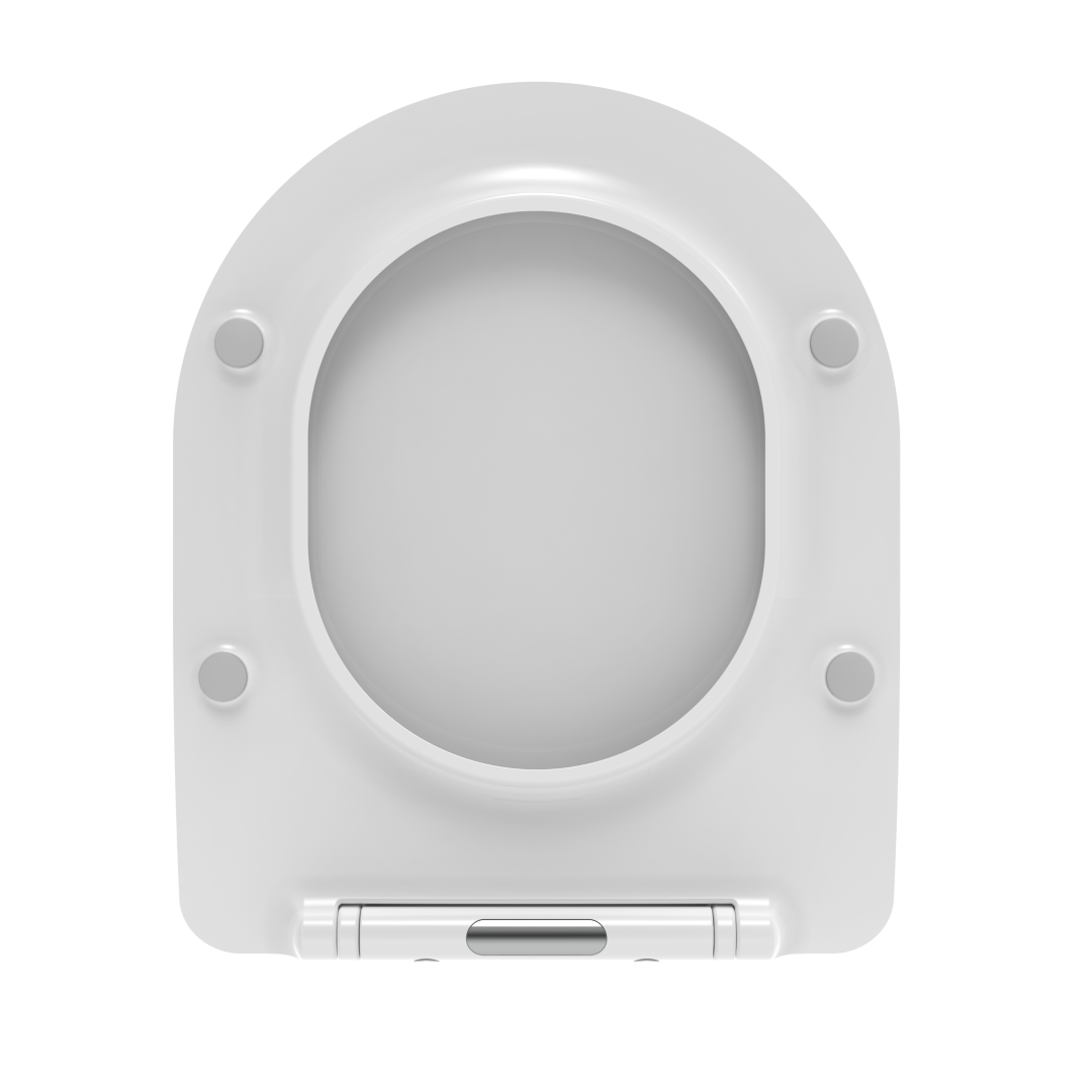 Copriwater rallentato forma D bianco