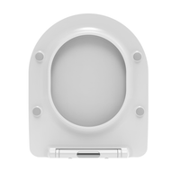 Copriwater rallentato forma D bianco