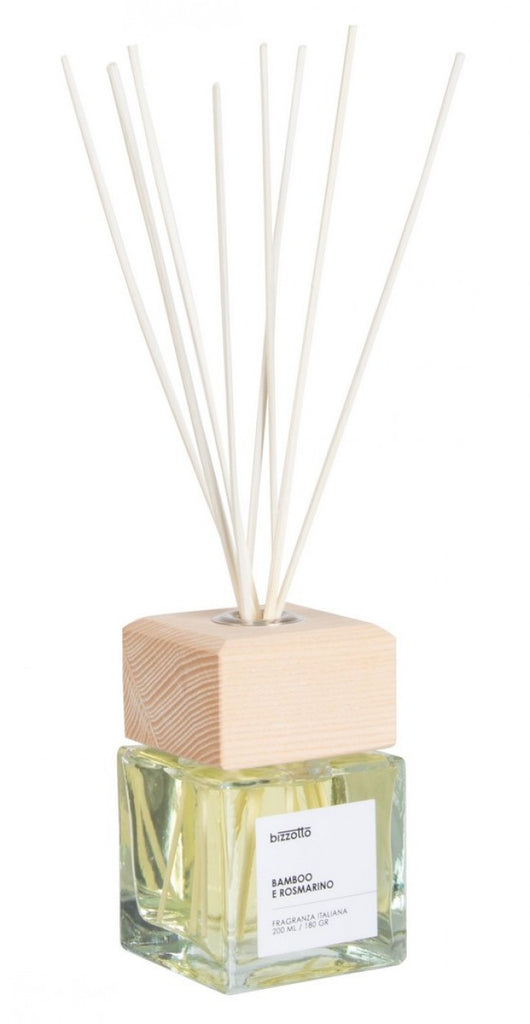 3x Diffusore fragranza bamboo e rosmarino 7x7x9,48h