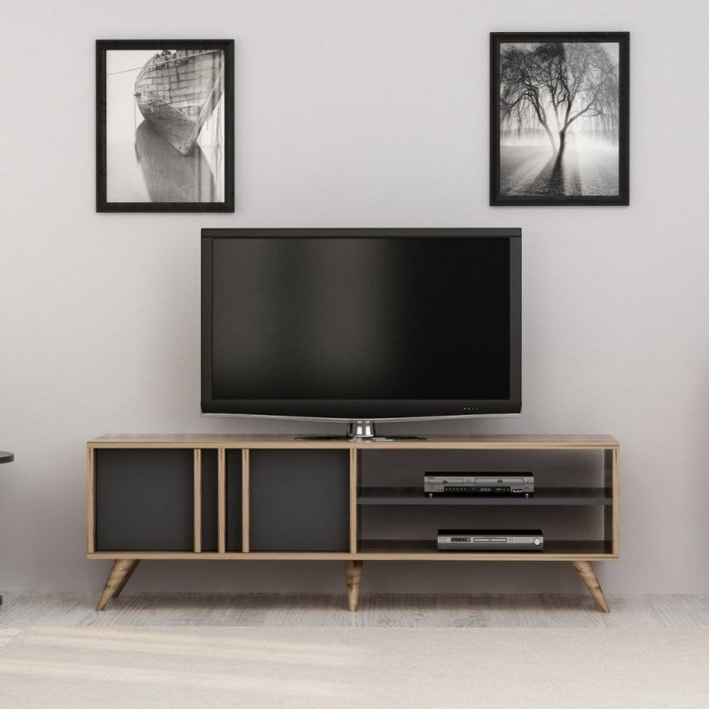 Porta Tv noce antracite 150x35x48h cm