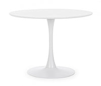 Tavolo Bloom bianco D.100 x 75 h in legno
