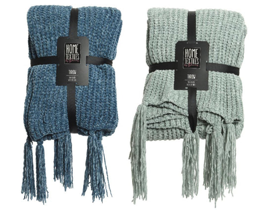 Coperta Con Frange  130X150 Colorazioni Assortite