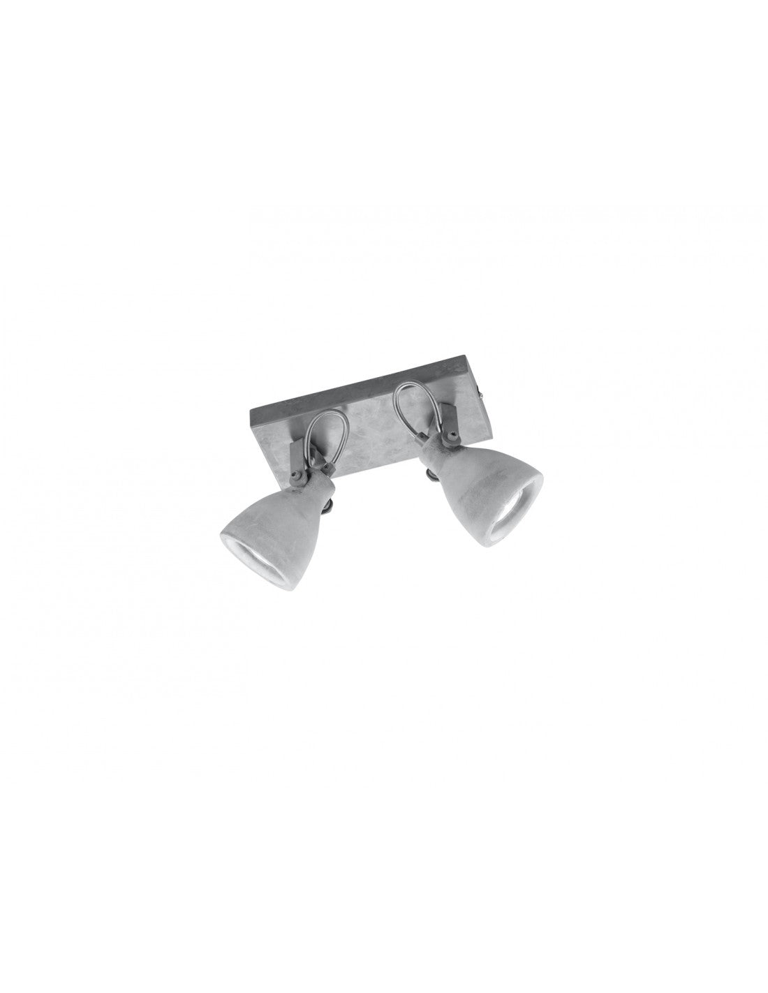 Lampada 2 Luci Spot Parete-Soffitto Concrete Cemento Trio Lighting