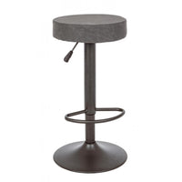 Sgabello vintage Bar Piper grigio scuro in ecopelle