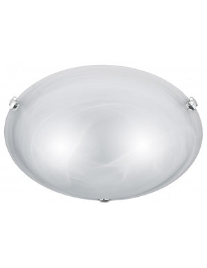 Plafoniera 2 Luci Vetro Bianco Adrian Ø40 cm Trio Lighting