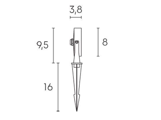 Faretto C-Picc 9W Led 4000K  linea ciak  grafite