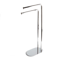 Porta 2 asciugamani cromato ovali