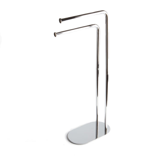 Porta 2 asciugamani cromato ovali