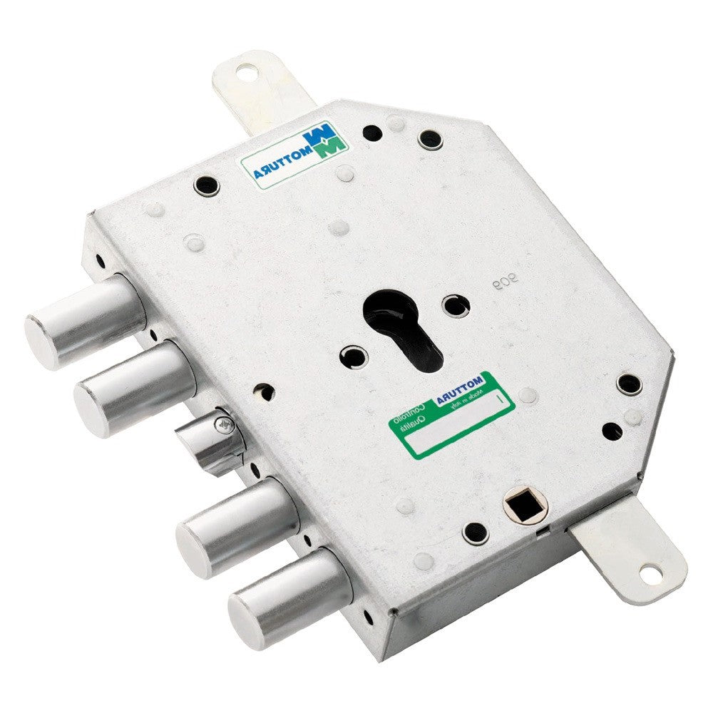 Serratura Da Applicare Triplice Per Porte Blindate Sx E 60 - Mm 132 X 165