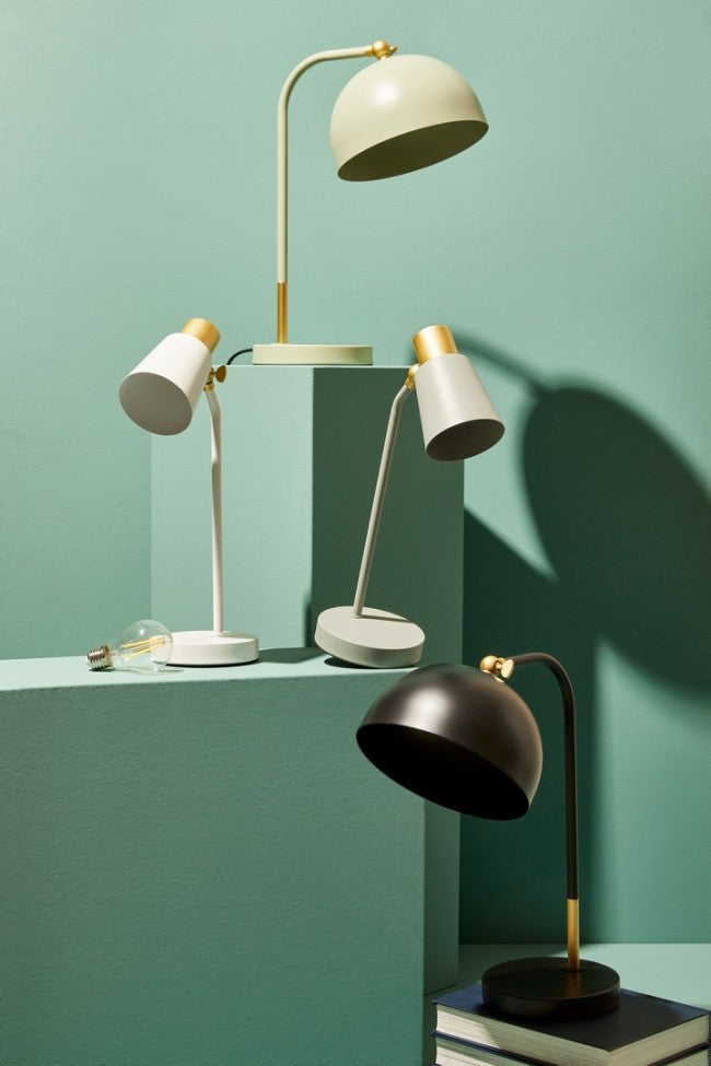 2x Lampada tavolo Glasgow nero 32,5x20x41h