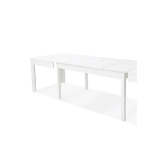 Tavolo allungabile in legno nobilitato bianco frassinato 160-320x90 cm