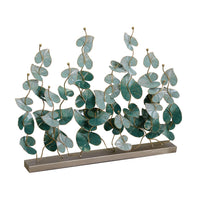 Decorazione metallo verde oro cm 85x19