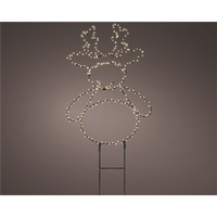 Renna Metallo Con 280 Led Esterno H47Cm Colore Nero ...