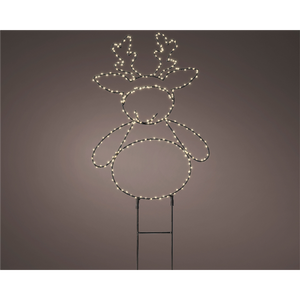 Renna Metallo Con 280 Led Esterno H47Cm Colore Nero ...