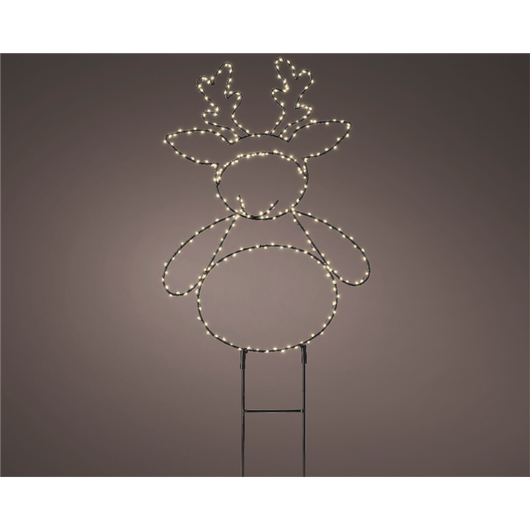 Renna Metallo Con 280 Led Esterno H47Cm Colore Nero ...