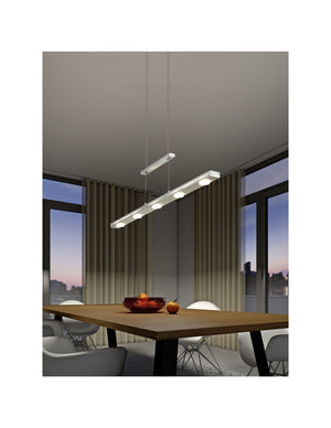 Sospensione Moderna Led Sopra e Sotto Lacal Nichel Trio Lighting