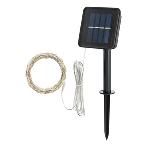 Catena solare 2x20m 200 MicroLED bianco caldo