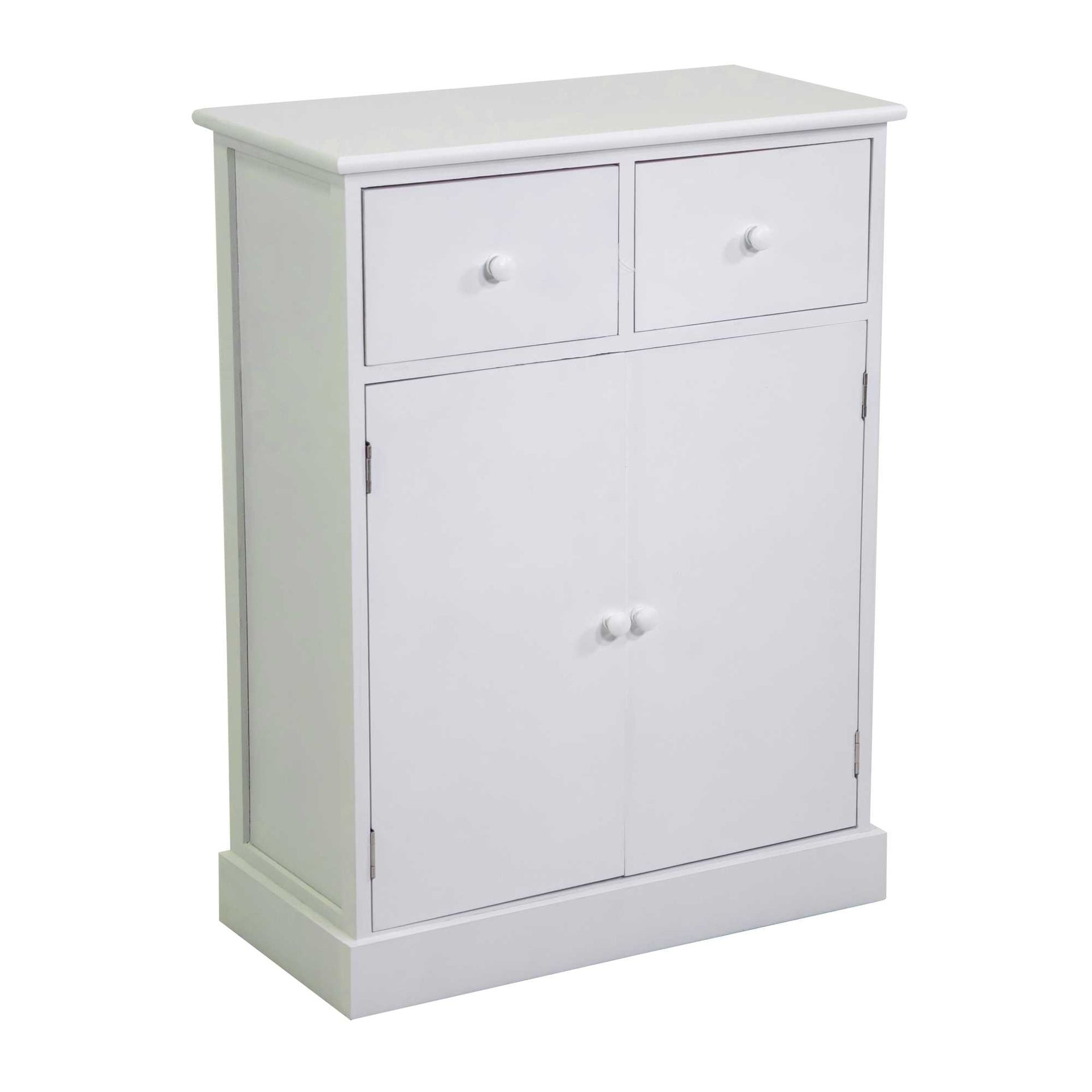 Mobiletto Eleonora bianco 2 ante + 2 cassetti cm 60x30h80