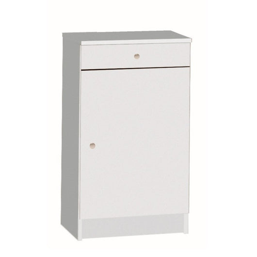 Armadio multiuso basso un anta un cassetto Bianco 46x34x h80 cm