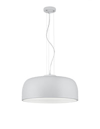 Sospensione Cucina Moderna Calotta Metallica 4 Luci Baron Bianco Trio Lighting