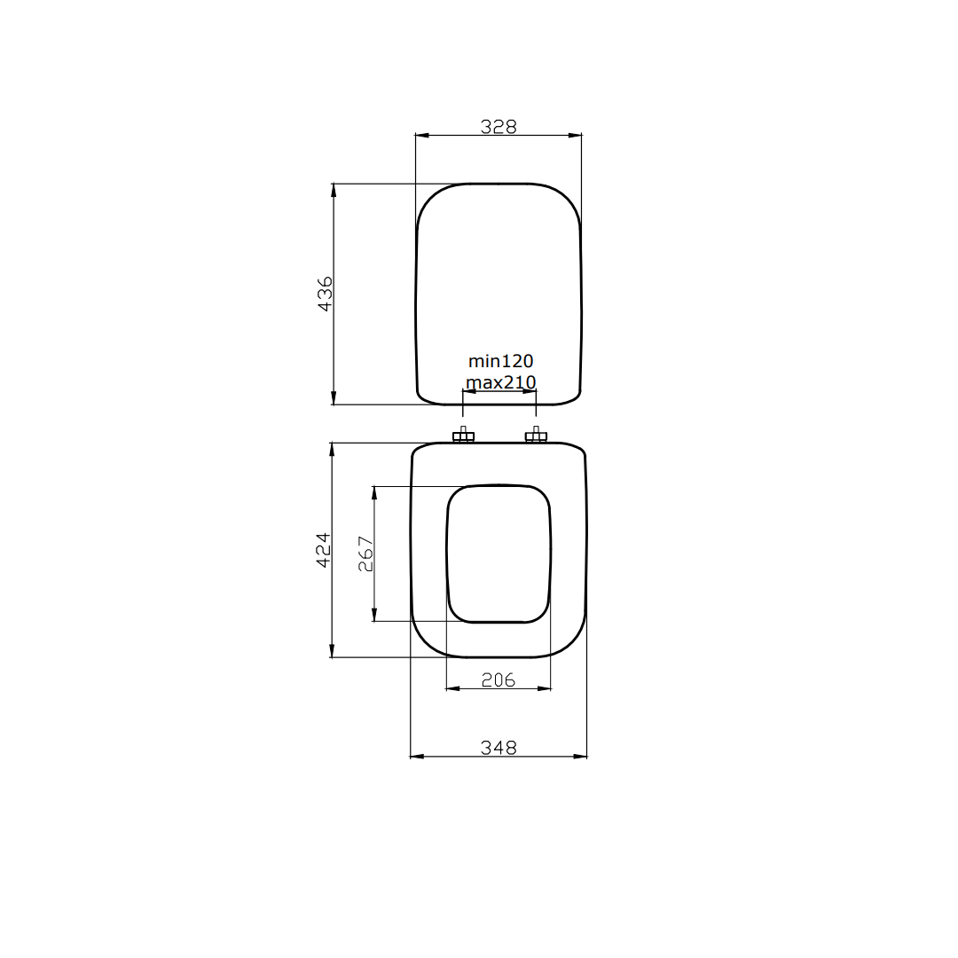 Sedile wc compatibile conca bianco