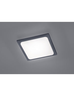 Plafoniera Quadrata Da Esterno Trave Led IP54 Antracite 25x25 cm Trio Lighting