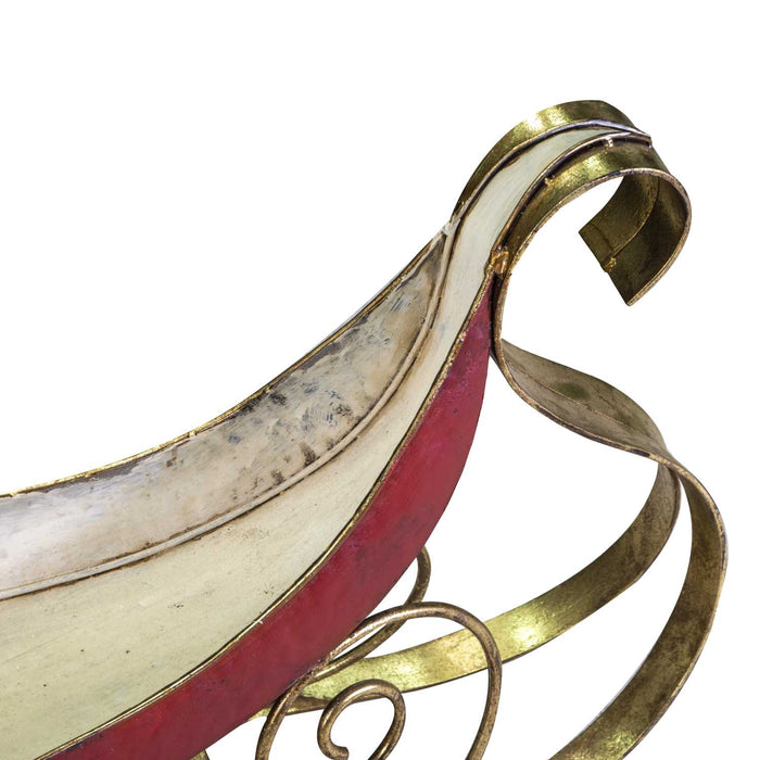 Pacco regalo metallo arancione cm14,5x9h9