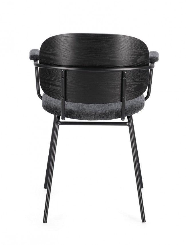 2x Sedia grigia scura 57x60x80 cm