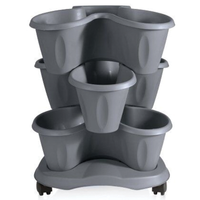 Set Vaso Trifoglio diametro cm 40 x altezza 51 litri 6 - Grigio BAMA