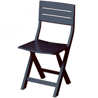 Poltrona resina antiurto pieghevole antracite cm 40x44x80h