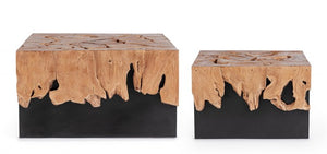 Tavolino in legno 60x60x38 e 80x80x45