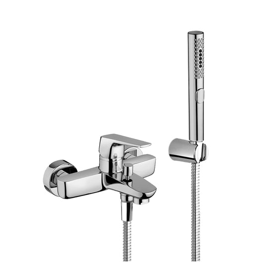 Miscelatore monocomando vasca con accessori cromo