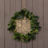 Catena solare 2x20m 200 MicroLED bianco caldo