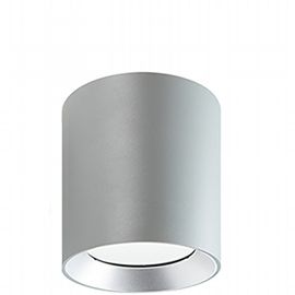 Lampada da soffitto in alluminio pressofuso con diffusore in vetro trasparente - 12W, 1420 lumen, luce calda alluminio