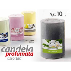6x Candele profumate assortite diam cm 9.5 x 10 h