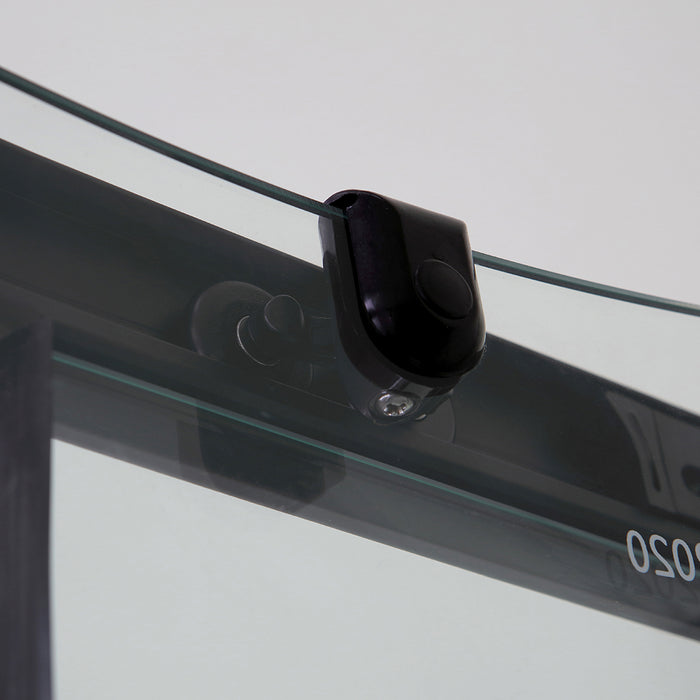 Box doccia semicircolare 80x80 cristallo nero