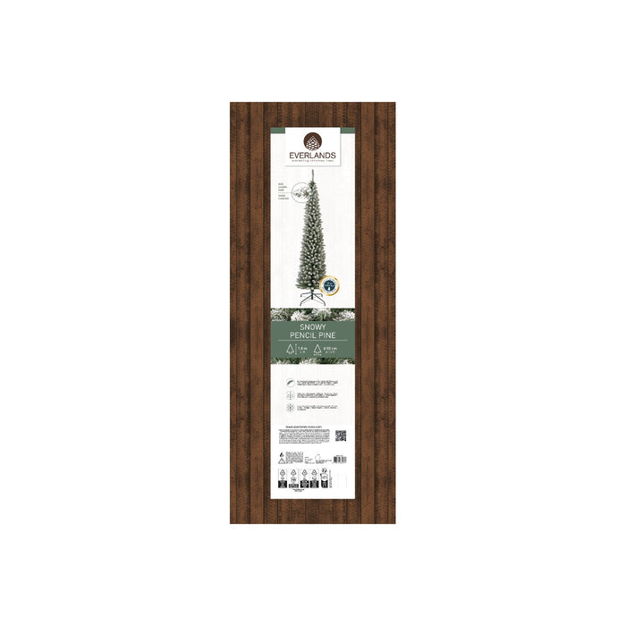 Albero Pencil Pine innevato D50 H180cm