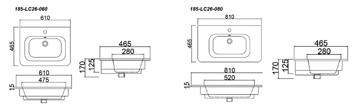 Consolle in ceramica mod. LC26 - Design compatto e raffinato